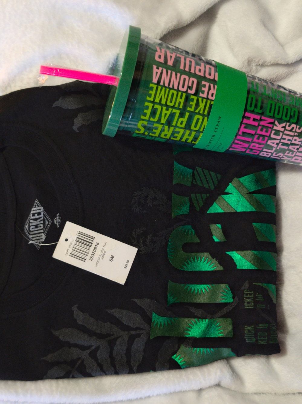 [BUNDLE] Wicked T-Shirt and Wicked Word Cloud 24 oz Tumbler with Straw - Picture 2 of 8